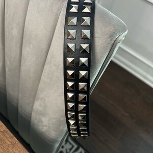 Women’s Black Studded Belt Sz L